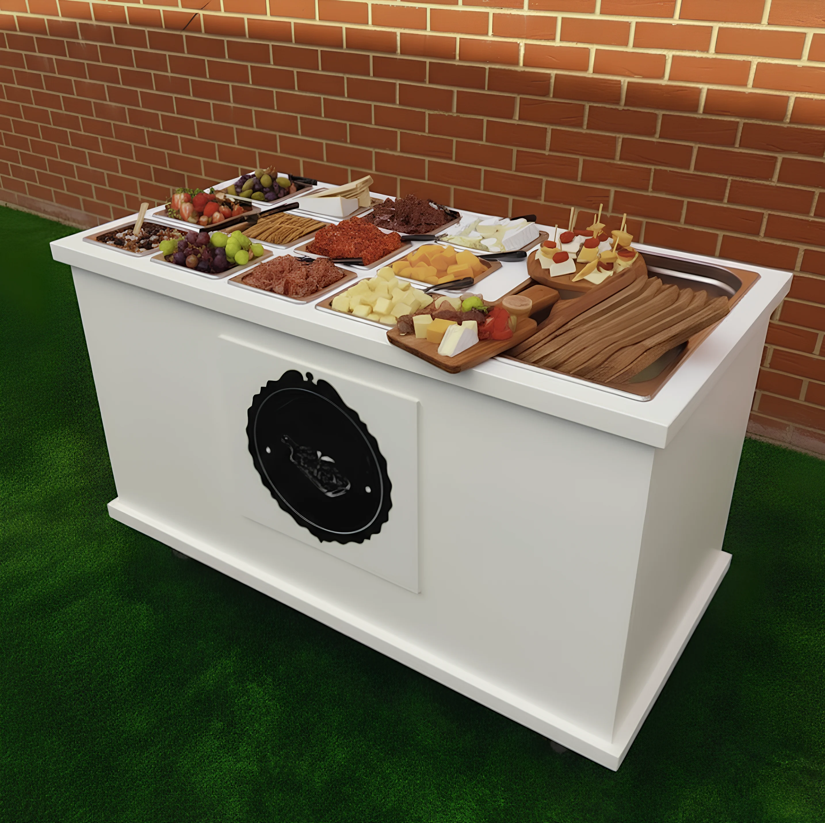 Stand mobile sur-mesure buffet événementiel — BarConcept